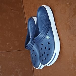 (Size-10) Crocs Crocband Navy Blue Slip On Clogs Unisex Shoes Slides